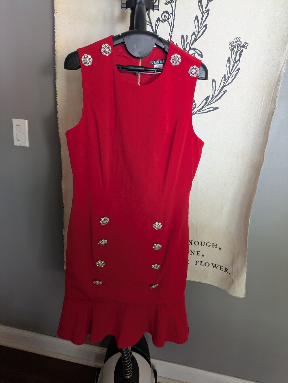 NWOT Venus Red Holiday Cocktail Party Dress